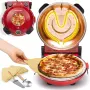 Електрическа фурна за пица NutriChef , 30 см плот, червена, снимка 1