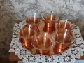 Меден сервиз на поднос-чаши термо стъкло, снимка 1