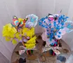 Букет с моливи и декоративни цветя, снимка 4