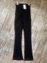 Практичен удобен черен класически еластичен удобен нов панталон висока талия цепки , снимка 8