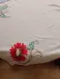 Ретро ръчно бродирана покривка за маса цветя, снимка 11