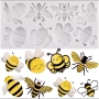 8 пчела пчели силиконов молд форма фондан шоколад декор, снимка 1