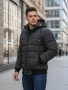 Мъжко зимно ватирано яке с качулка, 4цвята , снимка 6