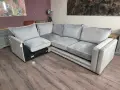 Светло сив ъглов диван от плат, снимка 10