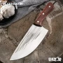 Широк кухненски нож / сатър 195х310 мм ръчно кован, снимка 1