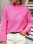 Свободен дамски едноцветен пуловер, 5цвята, снимка 6