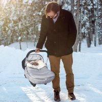 Orzbow Зимно покривало чувалче за бебешко столче за кола (светло сиво), снимка 6 - Други - 42256073