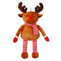 Коледна плюшена играчка Елен с дълги раирани крака, 68см, снимка 1 - Плюшени играчки - 42788921