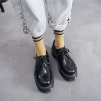 Ниски дамски обувки от естествена кожа в стил Martin Boots ®, Британски стил - 023, снимка 6 - Дамски елегантни обувки - 39007711