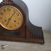 	Настолен каминен механичен часовник , снимка 3 - Антикварни и старинни предмети - 44760372