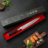 Професионален нож за риба и суши, XINZUO Stainless Steel 9.5 Inch Yanagiba Knife, снимка 2 - Ножове - 44265007