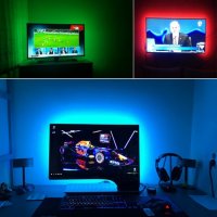 LED RGB ЛЕНТА за фоново осветление зад телевизора с дистанционно, снимка 3 - Лед осветление - 30705324