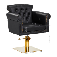 Фризьорски стол Gabbiano Berlin - черно с златиста основа, снимка 5 - Фризьорски столове - 44761690
