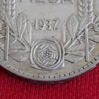 Сребърна монета 100 лева 1937г. Борис трети за колекционери 28032, снимка 2 - Нумизматика и бонистика - 37244035