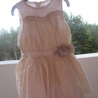 Официална детска рокля с цвете BUTTERSCOTCH / Шаферка, снимка 4 - Бебешки рокли - 29776738