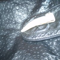 Ретро кожена чанта закопчалка кост и единична  дръжка черен  цвят   естествена кожа, снимка 9 - Чанти - 37367474