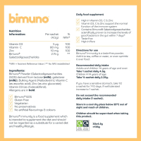 Bimuno 4-в-1 пребиотик: витамин D3, C и цинк Подкрепа за имунната система, вегетарианска, за 1 месец, снимка 4 - Хранителни добавки - 44742259