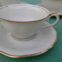 Фин немски порцелан к-т за чай Elfenbein Bavaria, снимка 3 - Чаши - 36402810
