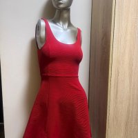 Дамска разкроена червен рокля !, снимка 1 - Рокли - 42110314