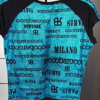 Италианска блузка с блясък ROCCOBAROCCO, снимка 2 - Тениски - 29452081