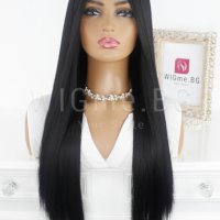 Дълга права черна перука Сидни, снимка 1 - Аксесоари за коса - 38021179