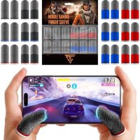 Нов Комплект от 24 геймърски предпазители накрайници за пръсти против изпотяване за игри геймъри, снимка 1 - Аксесоари - 42919982