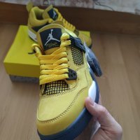 Nike Air Jordan Retro 4 Yellow Lightning Кецове Обувки Маратонки Нови Дамски Размер 39 Номер , снимка 6 - Кецове - 38604246