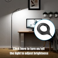 LED подова лампа с регулируем цвят и дистанционно управление със сензорен димер, снимка 10 - Лампиони - 40028407
