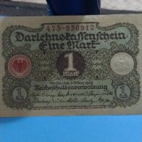 Рядка банкнота една марка 1920 година Германия с червен печат за колекция - 18854, снимка 4 - Нумизматика и бонистика - 31186585