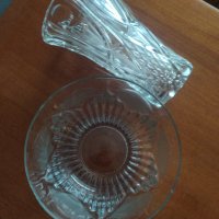 Комплект от ваза и купа от 70-те +подарък , снимка 1 - Вази - 44291383