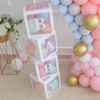 3 бр кутии за декорация украса за бебе дете , Кутия за балони ONE  рожден ден , снимка 4 - Други - 39518343