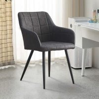 Висококачествени трапезни столове тип кресло МОДЕЛ 18 СИВИ, снимка 1 - Столове - 32207577