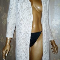 M.A.Y Moda-S- Секси бяла наметка/ халат от дантела, снимка 3 - Бельо - 31766750