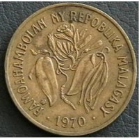 10 франка 1970, Мадагаскар, снимка 2 - Нумизматика и бонистика - 32025738