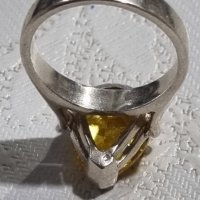Дамски сребърен пръстен със естествен султанит, снимка 6 - Пръстени - 44343034