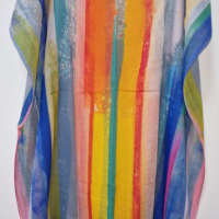 Туника-рокля за плажа в модерни цветни принтове и в свободна права кройка, универсален размер, снимка 6 - Туники - 44742359