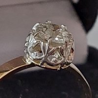 Антикварен Дамски златен 14к. пръстен с брилянт 0.65 карата, снимка 6 - Пръстени - 39762733