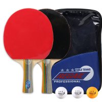 🎾 Комплект 2бр хилки за тенис на маса и 3бр топчета, снимка 4 - Тенис - 31534231