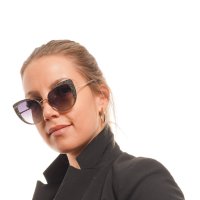 SWAROVSKI 🍊 Дамски слънчеви очила CAT EYE GOLD "BLACK CRYSTALS" нови с кутия, снимка 5 - Слънчеви и диоптрични очила - 40752546