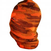 Балаклава зимна шапка очи - уста - Оранжев камуфлаж, снимка 2 - Спортна екипировка - 39752682