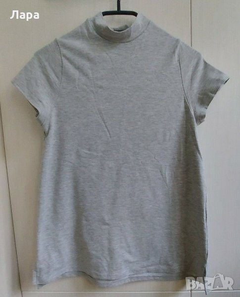 Сиво полуполо с къс ръкав, снимка 1
