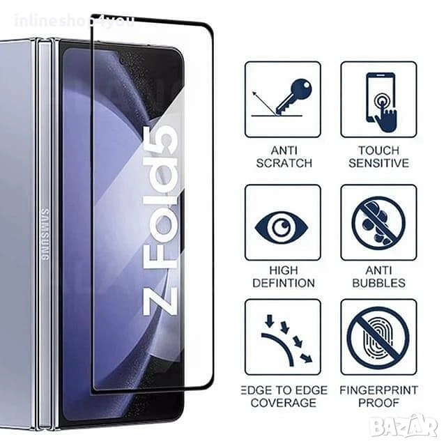 5D Стъклен Протектор за Samsung Galaxy Z Fold4 / Z Fold6 / Z Fold5 за външен дисплей, снимка 1