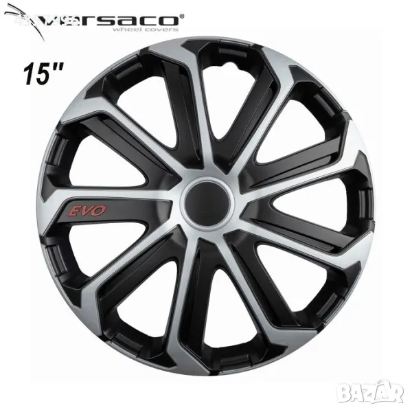 Тасове за джанти 15'' Versaco Evo Black/Silver, снимка 1