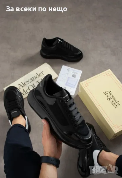 Alexander McQueen Мъжки Черни Маратонки👟Мъжки Спортни Обувки Александър Макуин Код P506, снимка 1