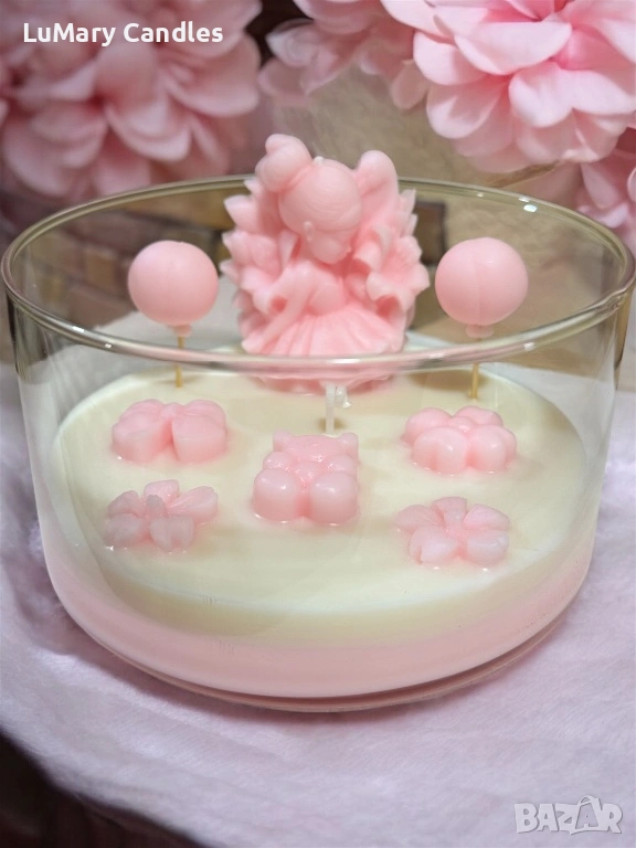 Свещ “ Розова нежност”, снимка 1