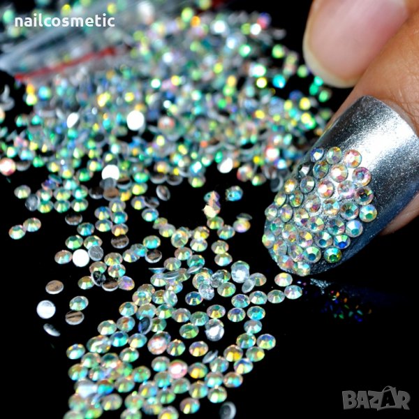 Малки сребърни холограмни камъчета, снимка 1