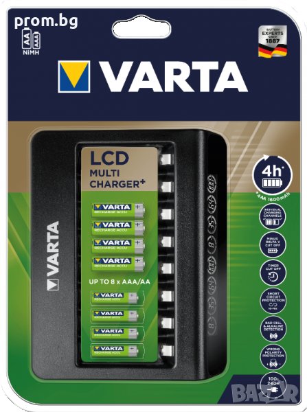 зарядно за 8 бр. акумулаторни батерии Varta, внос от Германия, снимка 1