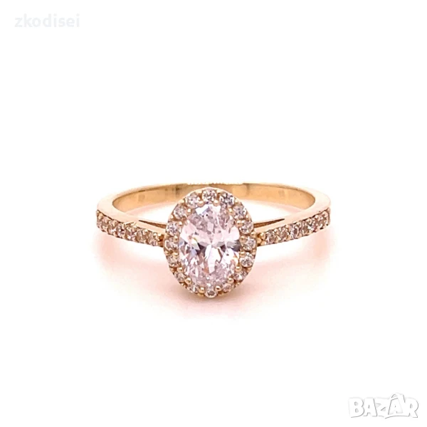 Златен дамски пръстен 2,45гр. 14кр.проба:585 размер:57 модел:32122-4, снимка 1