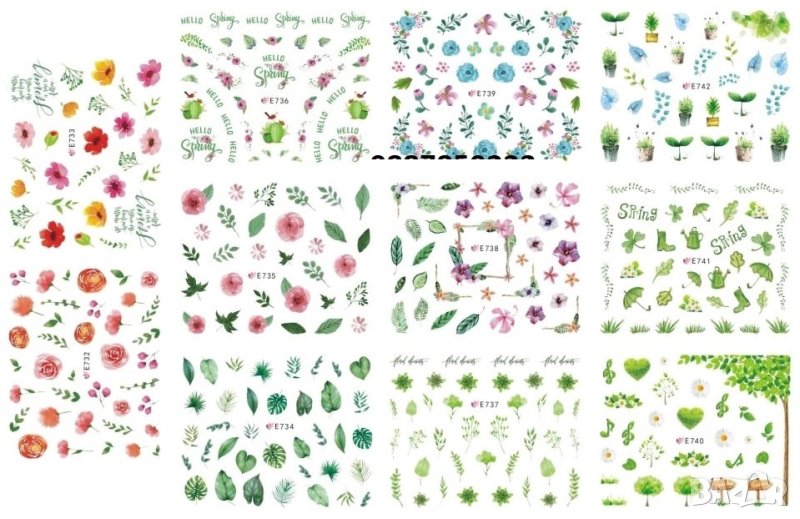 Комплект водни стикери № 19, снимка 1