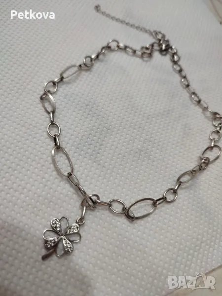 Дамско сребърно колие, снимка 1